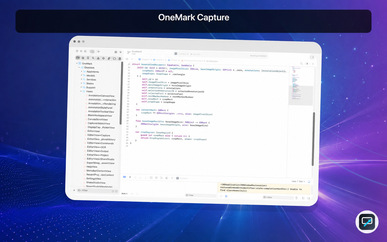 OneMark Capture Share Studio code review output
